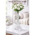 GİNZAMAİSON Küçük Boy Kafes Model Fil Ayağı Vazo - 25cm - Şeffaf Dekoratif Vazo