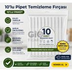 Gio Ticaret GİO Ticaret 10'lu Pipet Temizleme Fırçası Seti - Paslanmaz Çelik İnce Temizlik Fırçası - Cam ve Metal Pipet, Biberon Emziği ve Dar Alan Temizleyici