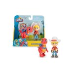 GIOCHI PREZIOSI Sevimli Dinozor Blitz ve Kovboy Arkadaşı Jon Seti 2'li Oyuncak Dinazor Figür Set Kırmızı Dino Ranch