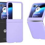 GIOPUEY Motorola Razr 50 ile Uyumlu Kılıf, Sert PC Malzeme Kılıfı, Rahat ve Pürüzsüz Dokunmatik Telefon Kılıfı, Darbeye Dayanıklı, Parmak İzi Önleyici - Mor