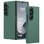 GIOPUEY Samsung Galaxy Z Fold 7 ile uyumlu kılıf, sert polikarbon malzemeden kılıf, rahat ve pürüzsüz dokunuşlu cep telefonu kılıfı, darbeye dayanıklı, parmak izi bırakmayan kapak - koyu yeşil