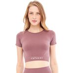 Giorgina Ferri GF-301 D Mila Yumuşak Dokulu Esnek Yoga Koşu Spor ve Günlük Crop Top