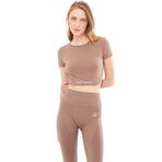 Giorgina Ferri GF-301 E Mila Yumuşak Dokulu Esnek Yoga Koşu Spor ve Günlük Crop Top