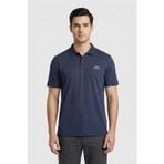 Giotelli Erkek Lacivert Dar Kesim Slim Fit %100 Pamuk Düğmeli Polo Yaka Tişört