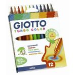 Giotto 12'Li Askılı Paket Turbo Color Keçeli Kalem