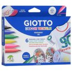 Giotto 500000 Decor Tekstil Boya Kalemi 6 Renk