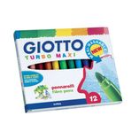 Giotto Turbo Color Maxi Jumbo Kalın Uç 12 Renk Keçeli Kalem