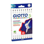 Giotto Turbo Dobble - Askılı Paket 10'Lu 424600 Çift Uçlu Keçeli Kalem
