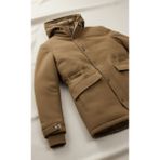 Giovane Gentile Designers Taba Renkli Uzun Kol Palto Erkek Midi Boy Özellikli
