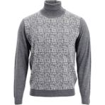 Giovane Gentile Giovane G. Designers Erkek Triko Dik Yaka Açık Gri Renkli Uzun Kol Günlük Stil