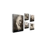 Gıpta 100-4 3-2610000-2181 A-4 Atatürk Karton Kapak Bloknot