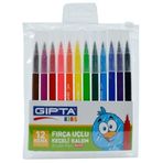 Gıpta 12 Renk Fırça Uçlu Keçeli Boya Kalemi