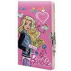 Gıpta 14x20 cm 96 Yaprak Barbie Kilitli İp Dikiş Sert Kapak Defter