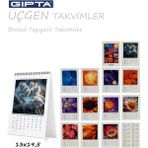 Gıpta 2024 Flower 13x19.5 Bristol Üçgen Masa Takvimi