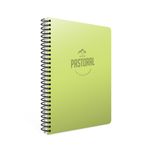 Gıpta 3250 Pastoral 17x24 60 Yaprak Plastik Kapak Spiralli Kareli Açık Yeşil Defter