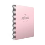 Gıpta 3250 Pastoral 17x24 60 Yaprak Plastik Kapak Spiralli Kareli Pembe Defter