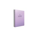 Gıpta 3252 Pastoral 17x24 72 Yaprak Plastik Kapak Spiralli Kareli Mor Defter