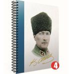 Gıpta 409-Akk Günlük Atatürk Spiralli Çizgili 17x24 cm Ajanda