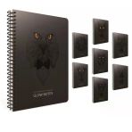 Gıpta 4205 Glow Notes A4 Spiralli Karton Kapak 80 Yaprak Kareli 4'lü Paket Defter