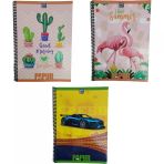 Gıpta 4967 A4 Papur Notes Spiralli Karton Kapak 120 Yaprak Kareli 6'lı Paket Defter