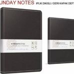 Gıpta 5043 Sunday Notes Deri Kapak 17x24 140 Yaprak Kareli Defter