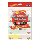 Gıpta 5410 Hot Wheels Ders Programlı 16x24 3 Yaprak Okul Etiketi