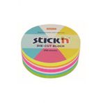 Gıpta 67x67 mm 250 Yaprak Stickn Neon Yuvarlak Yapışkanlı Bloknot