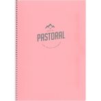 Gıpta 72 Yaprak Çizgili Spiralli Pp. Kapak 17x24 cm Pembe Pastoral Defter