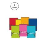 Gıpta A5 Convex Spiralli Plastik Kapak Kareli 100 Yaprak 6 Adet Bloknot