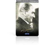 Gıpta Atatürk A5 Spiralli Karton Kapak Bloknot (Not Defteri) 100 Yaprak Çizgili (6 Lı Paket) 2611
