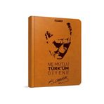 Gıpta Atatürk Spiralli Sert Kap Çizgili Defter