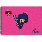 Gıpta Brawlstar 15 Yaprak 25x35 cm Pembe Resim Defteri