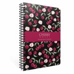 Gıpta Cherry Spiralli Siyah Sert Kapak 120 Yaprak 17x24 Çizgili Defter