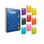 Gıpta Cosmo 17x24 150 Sayfa Kareli Spiralli 5 Seperatorlu Plastik Kapak Defter 3989