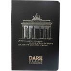 Gıpta Dark Black Notebook - Karton Kapak Siyah Yapraklı Defter - A6 Düz Çizgisiz 36 Yaprak ( Kapak : Brandenburg Kapısı Illüstrasyonu Berlin