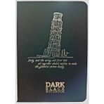 Gıpta Dark Black Notebook - Karton Kapak Siyah Yapraklı Defter - A6 Düz Çizgisiz 36 Yaprak ( Kapak : Italyanın Sembollerinden Pisa Kulesi Illüstrasyonu