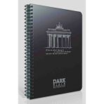 Gıpta Dark Black Notebook - Pp (Polipropilen) Plastik Sert Kapak Siyah Yapraklı Defter - 17X24 cm Düz Çizgisiz 50 Yaprak ( Kapak : Brandenburg Kapısı Illüstrasyonu Berlin