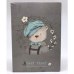 Gıpta Easy Notes Ayıcık Desenli Tel Dikiş Karton Kapak Defter A4 60 Yaprak Kareli Defter