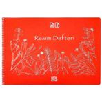 Gıpta Eco Spiralli Nar Çiçeği Plastik Kapak 25 Yaprak 25x35 cm Resim Defteri