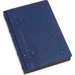 Gıpta Fırenze Özel Baskı Hediyelik Çizgisiz Deri Kapaklı Ciltli Ajanda Iplik Dikişli Defter / 17X24 cm - 160 Yaprak - Mavi