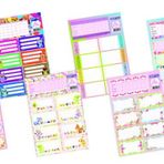 Gıpta Girls Ders Programlı Okul Etiketi 16X24Cm 3 Yaprak (2 Paket) 2942