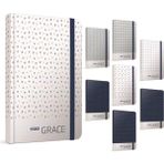 Gıpta Grace İp Dikişli Sert Kapak 19x26 cm 120 Yaprak Çizgili 2 Adet Lastikli Not Defteri