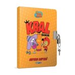 gıpta hatıra defteri kral şakir kilitli ıp dikişli sert kapak 14x20cm 96 yaprak 6019 (karışık renk 1 adet) - Yok