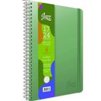 Gıpta Jazz Koyu Yeşil 4 Seperatörlü Spiralli Sert Kapak 150 Yaprak 17X24 Çizgili Defter