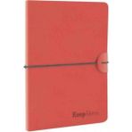 Gıpta Keepnotes Esnek Deri Kapak Not Defteri 13X21 cm 120 Sayfa Çizgili Ajanda Kırmızı