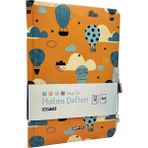 Gıpta Kilitli Ip Dikişli Sert Kapak Hatıra Defteri - Günlük - 14X20 cm 120 Yp Çizgisiz / Gökyüzü Bulutlar Sıcak Hava Balonları