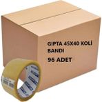 Gıpta Koli Bandı 45 mm x 40 Metre Şeffaf Akrilik 4 F241000 5001 96 Adet