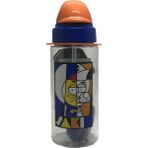 Gıpta Kral Şakir Desenli Pipetli Tritan 500 ml Mavi Matara