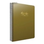 Gıpta Metal Notes Gold Spiralli Plastik Kapak 80 Yaprak A4 Kareli Defter