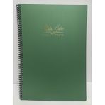 Gıpta Metal Notes Yeşil Spiralli Plastik Kapak 80 Yaprak A4 Kareli Defter